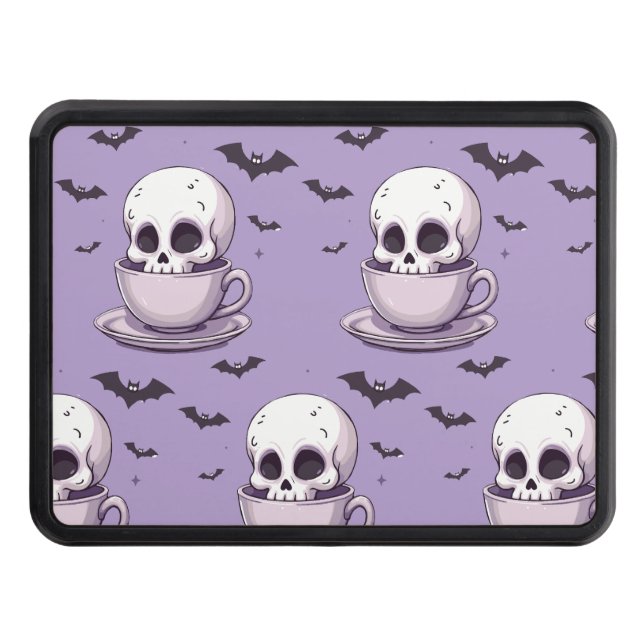 Cubierta Para Remolque Pastel Goth Skull in Teacup (Anverso)