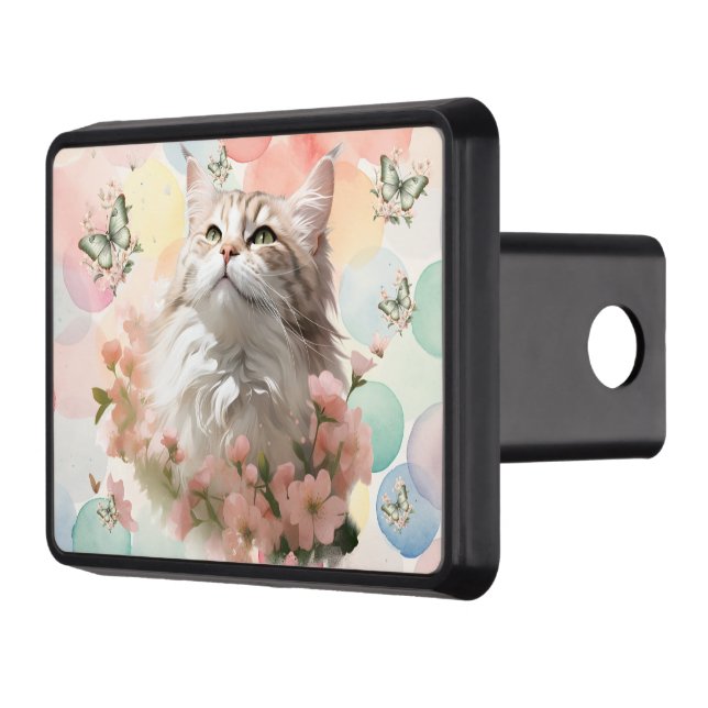 Cubierta Para Remolque Pasteles rosados de gato y mariposas (Izquierda)