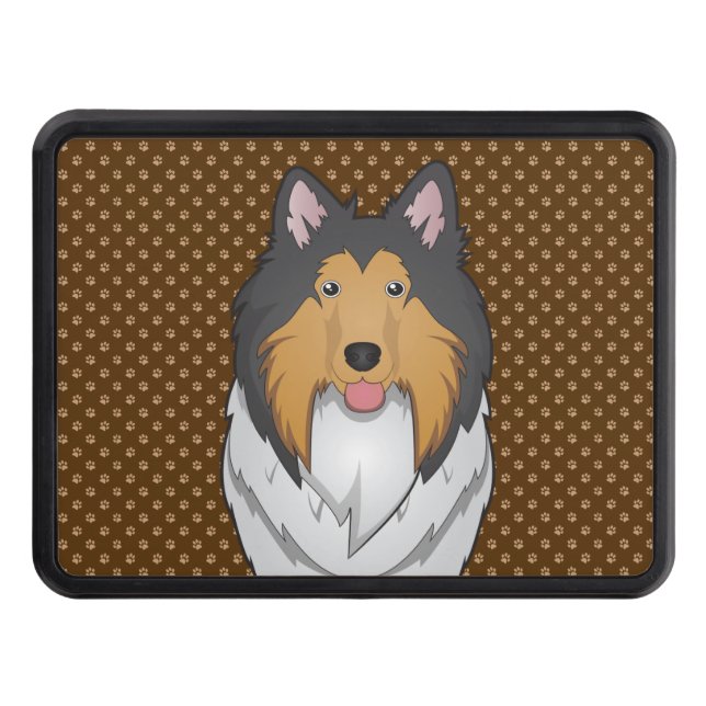 Cubierta Para Remolque Patas del dibujo animado del perro del collie (Anverso)