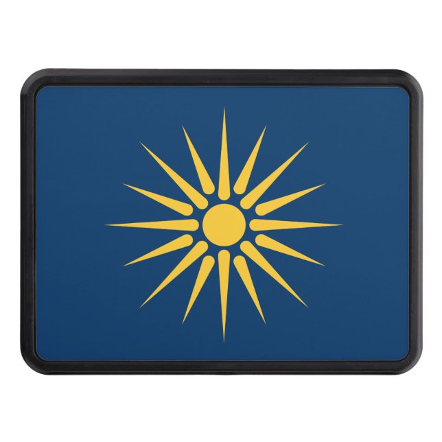 Cubierta Para Remolque Patriotic hitch cover with Flag of Macedonia (Anverso)
