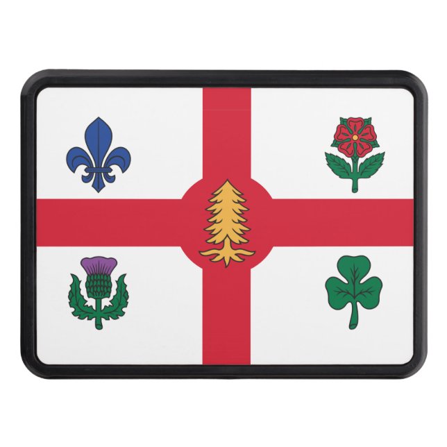 Cubierta Para Remolque Patriotic hitch cover with Flag of Montreal (Anverso)