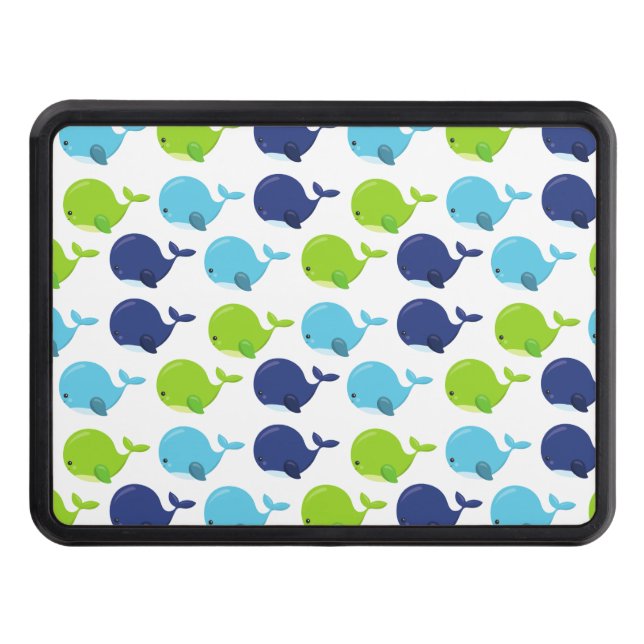 Cubierta Para Remolque Patrón De Ballenas, Ballenas Cuestas, Animales Mar (Anverso)