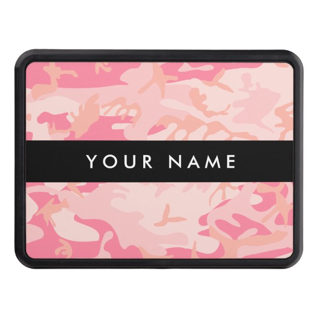 Cubierta Para Remolque Patrón de camuflaje rosado, nombre, personalizació (Anverso)