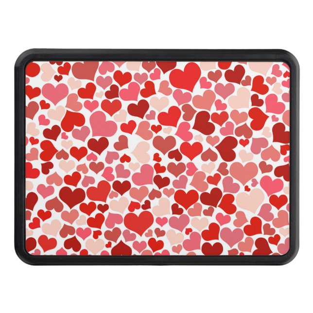 Cubierta Para Remolque Patrón De Corazones, Corazones Rojos, Amor (Anverso)