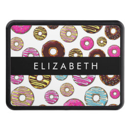 Cubierta Para Remolque Patrón De Donuts, Donuts Coloridos, Su Nombre