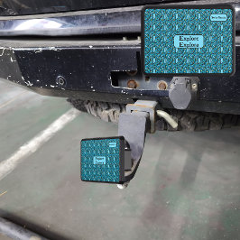 Cubierta Para Remolque Patrón de hojas azules "Explorar" bilingüe y nombr