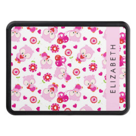 Cubierta Para Remolque Patrón De Lechuzas, Lechuzas Cutas, Lechuzas Rosad