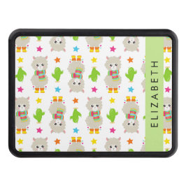 Cubierta Para Remolque Patrón De Llamas, Alpacas, Cactus, Tu Nombre