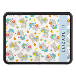 Cubierta Para Remolque Patrón De Llamas, Alpacas, Flores, Tu Nombre