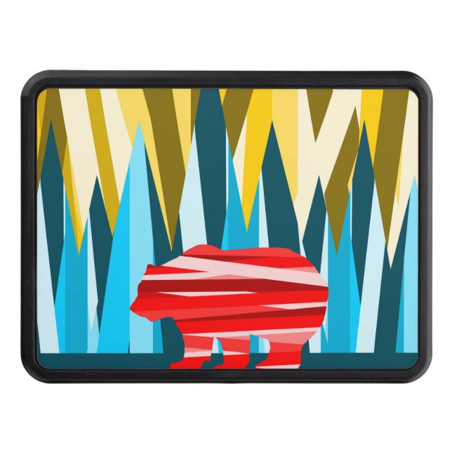 Cubierta Para Remolque Patrón de montaña del paisaje del oso (Anverso)