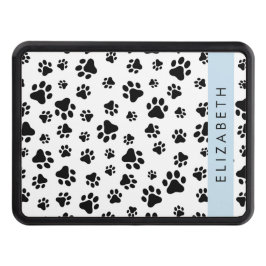 Cubierta Para Remolque Patrón de traza, garras de perro, negro y blanco,