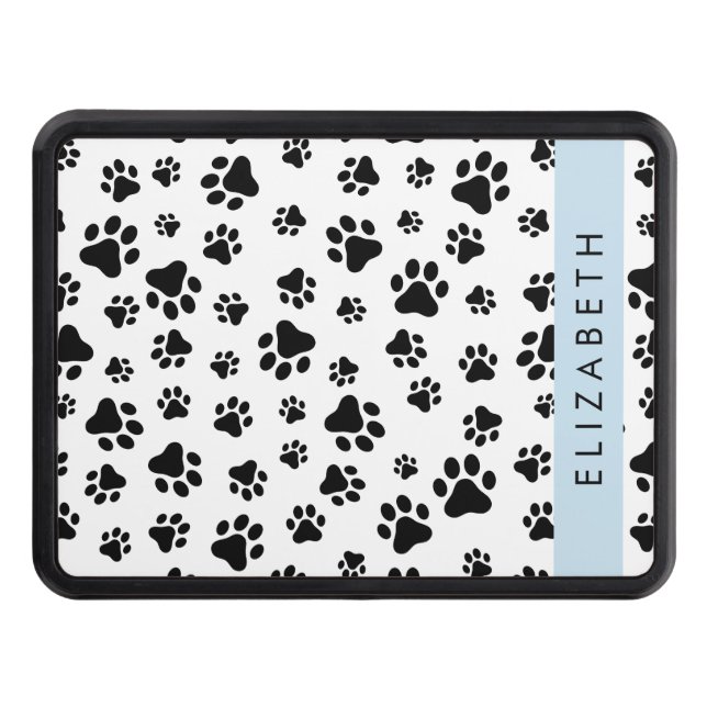 Cubierta Para Remolque Patrón de traza, garras de perro, negro y blanco,  (Anverso)