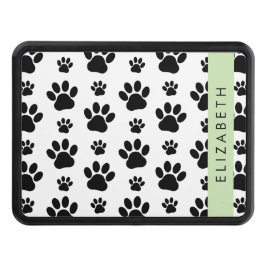 Cubierta Para Remolque Patrón de traza, garras de perro, negro y blanco, 