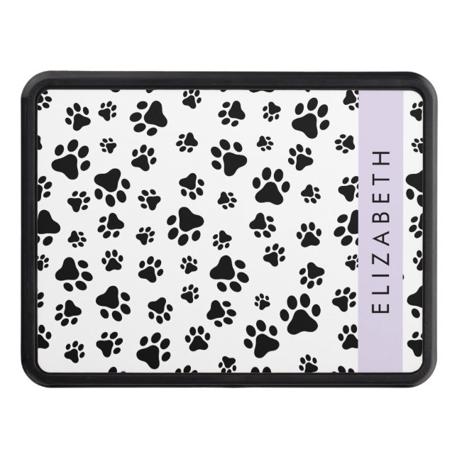 Cubierta Para Remolque Patrón de traza, garras de perro, negro y blanco,  (Anverso)