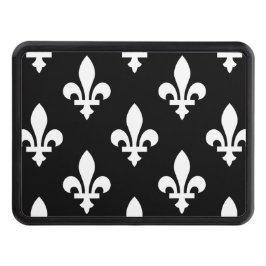 Cubierta Para Remolque Patrón Fleur de Lis, francés real, blanco sobre ne