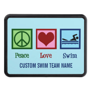 Cubierta Para Remolque Peace Love Swimming Personalizado Team