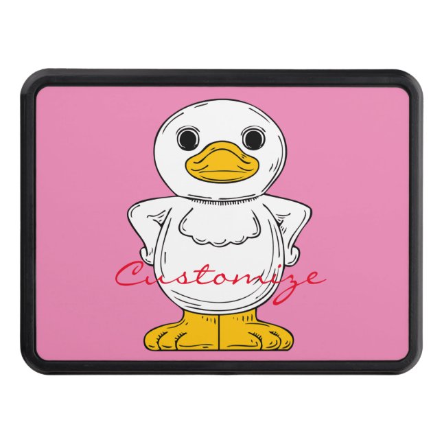 Cubierta Para Remolque Pequeño pato blanco en pie de trueno (Anverso)