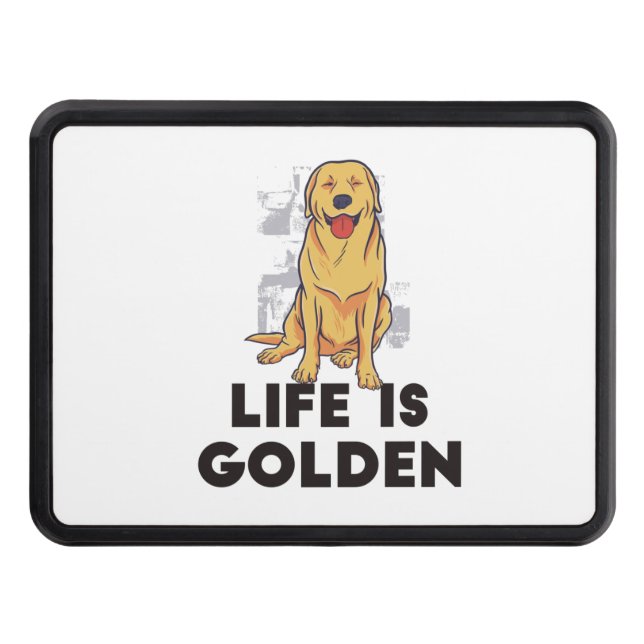 Cubierta Para Remolque Perro del Golden Retriever - La vida es dorada (Anverso)