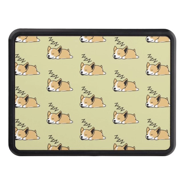 Cubierta Para Remolque Perro dormido de Corgi galés (Anverso)