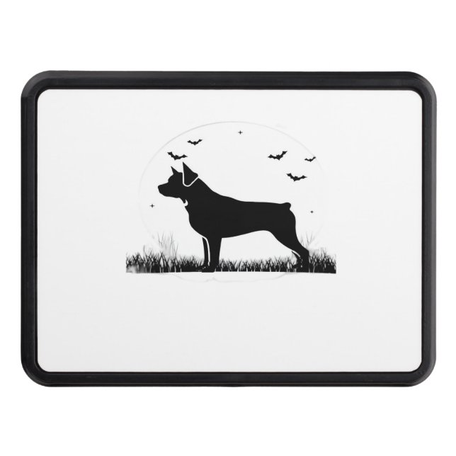 Cubierta Para Remolque Perro Rottweiler - Silhouette sobretodo de luna de (Anverso)