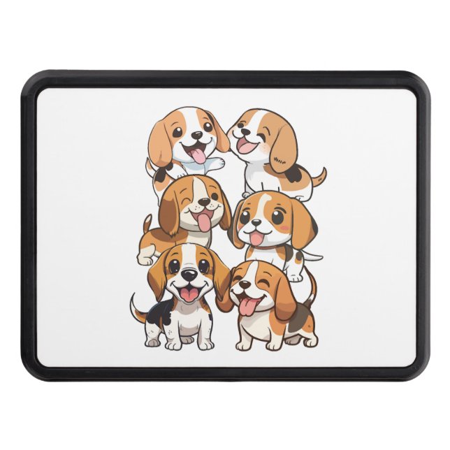 Cubierta Para Remolque perros beagles adorables (Anverso)
