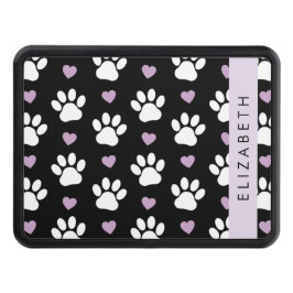 Cubierta Para Remolque Perros, Manos Blancas, Corazones Lilac, Tu Nombre