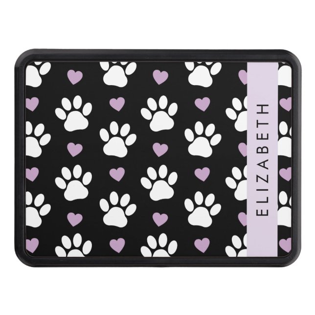 Cubierta Para Remolque Perros, Manos Blancas, Corazones Lilac, Tu Nombre (Anverso)