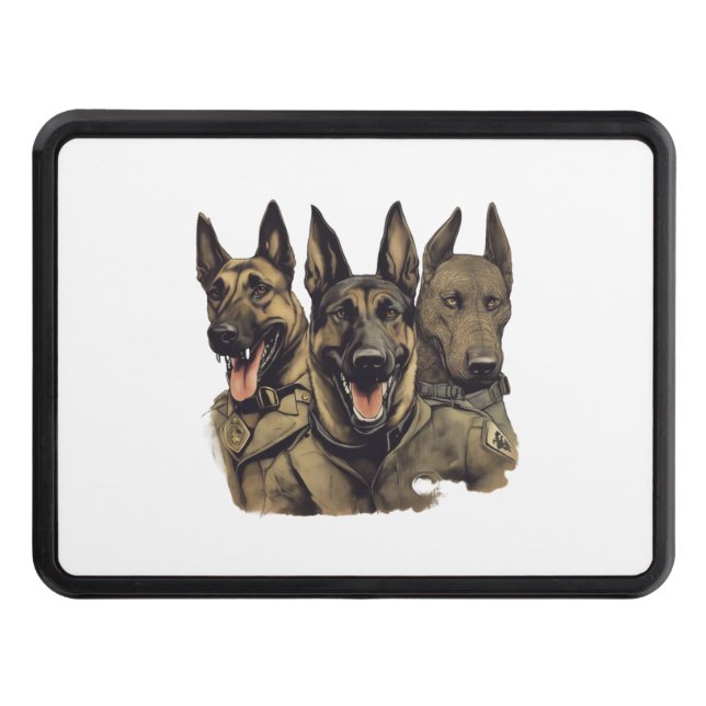 Cubierta Para Remolque Perros patrulleros de Malinois K-9 (Anverso)