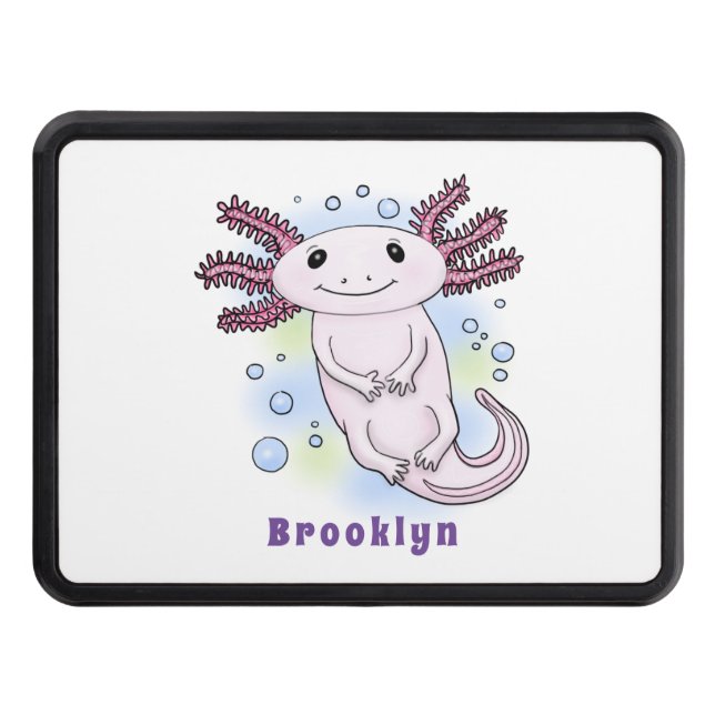 Cubierta Para Remolque Personalizado axolotópico rosa adorable (Anverso)