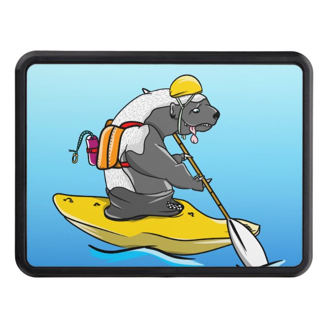 Cubierta Para Remolque Personalizado badger en un kayak (Anverso)