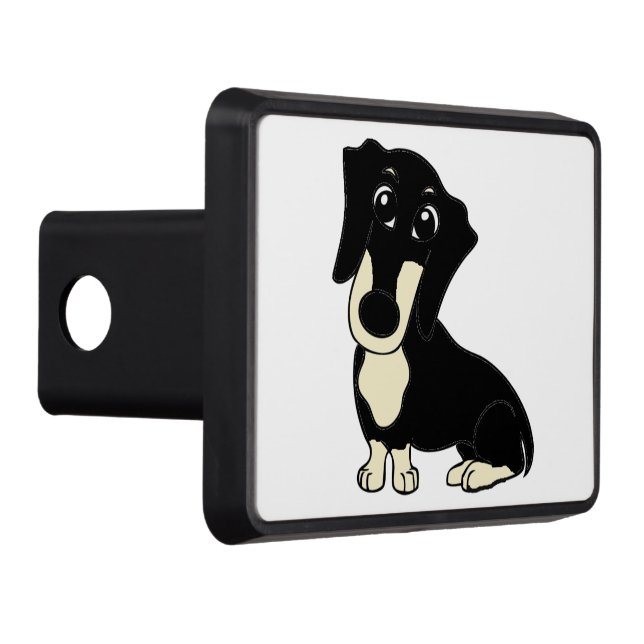 Cubierta Para Remolque personalizado dachshund negro y crema (Derecha)