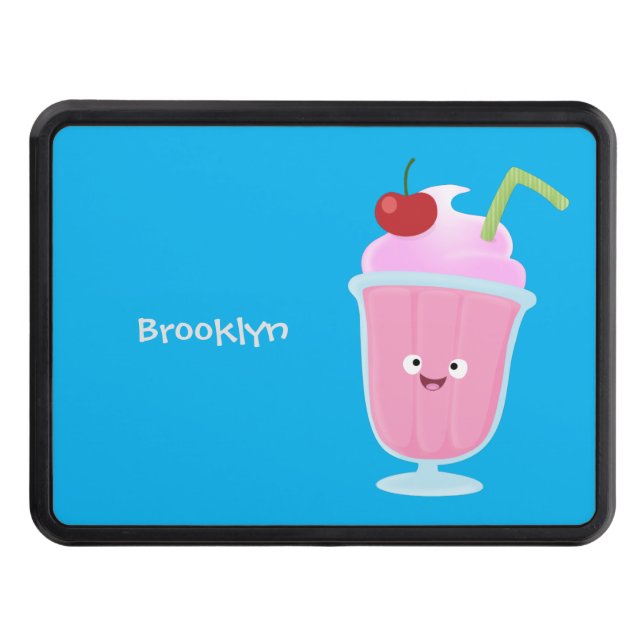 Cubierta Para Remolque Personalizado de helados de fresa de fresa (Anverso)