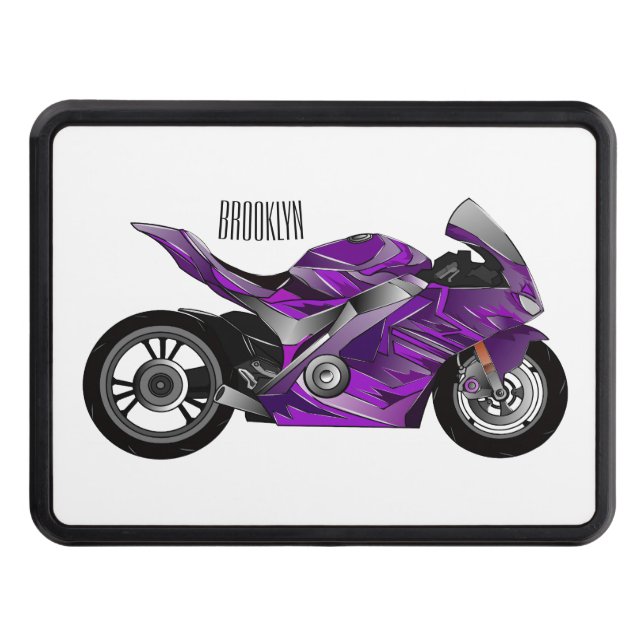 Cubierta Para Remolque Personalizado de motocicleta Purple (Anverso)