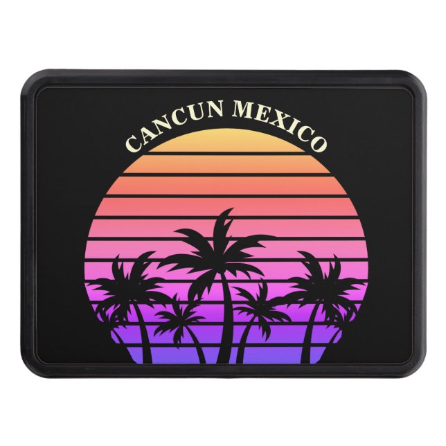 Cubierta Para Remolque Personalizado de pueblo de playa tropical de palme (Anverso)