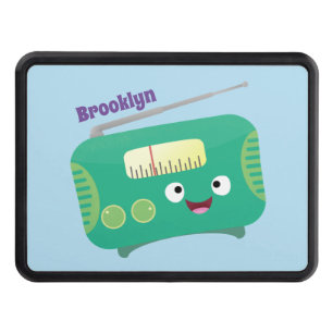 Cubierta Para Remolque Personalizado de radio retro alegre y gracioso