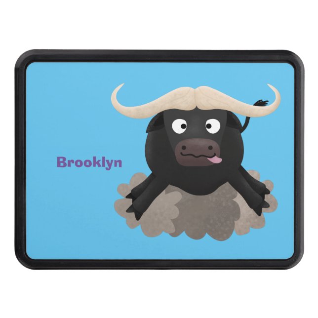 Cubierta Para Remolque Personalizado divertida de búfalo de agua corrient (Anverso)