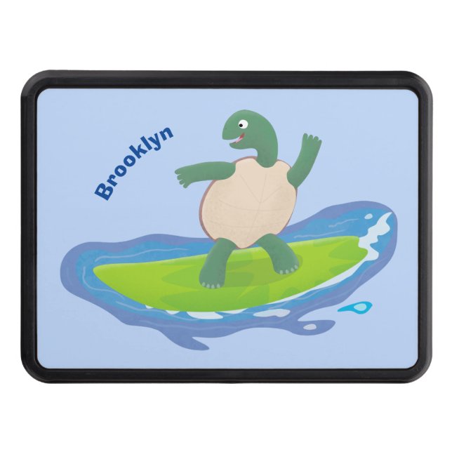 Cubierta Para Remolque Personalizado divertida de la ola de tortugas (Anverso)