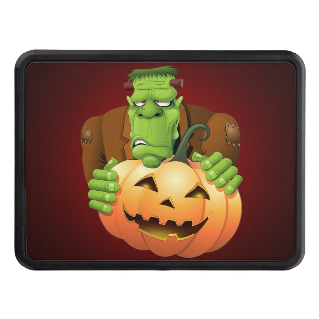 Cubierta Para Remolque Personalizado Frankenstein con Calabaza (Anverso)