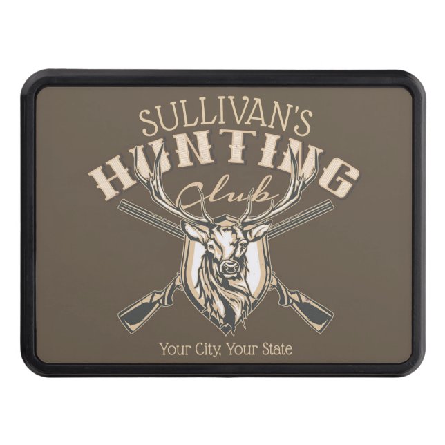Cubierta Para Remolque Personalizado Hunter NAME Deer Trophy Club de Caza (Anverso)