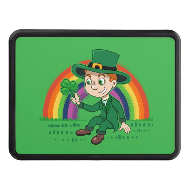 Cubierta Para Remolque Personalizado lindo leprechaun con shamrock y arco (Anverso)