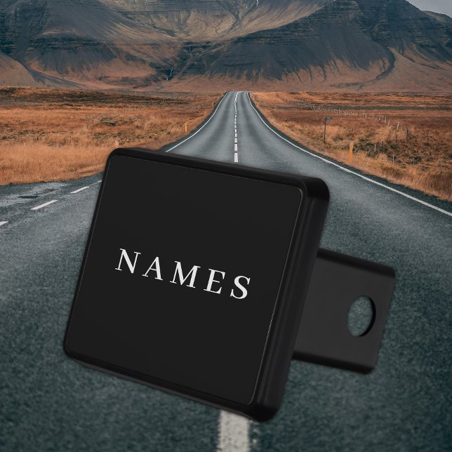 Cubierta Para Remolque Personalizado negro simple Añadir su nombre elegan (Subido por el creador)