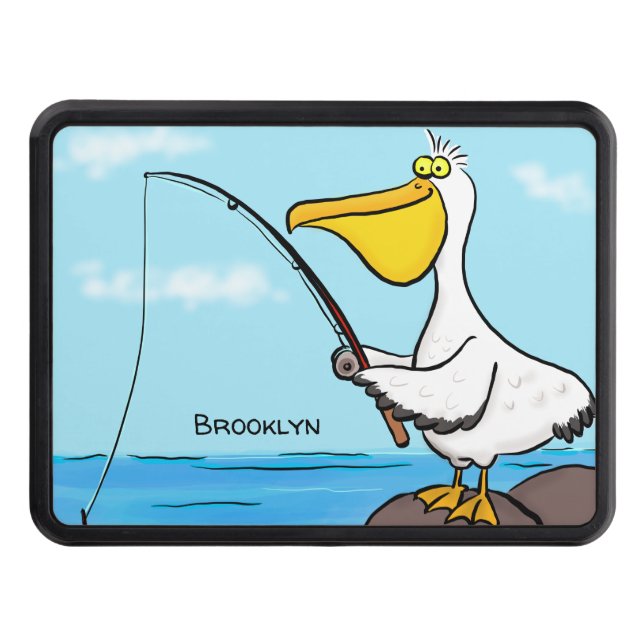 Cubierta Para Remolque Personalizado pelícano de pesca divertida (Anverso)