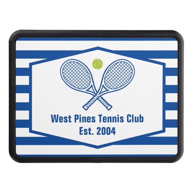 Cubierta Para Remolque Personalizado Tennis Country Club Blue Striping (Anverso)