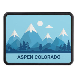 Cubierta Para Remolque Personalizado Winter Town Blue Snowy Mountain