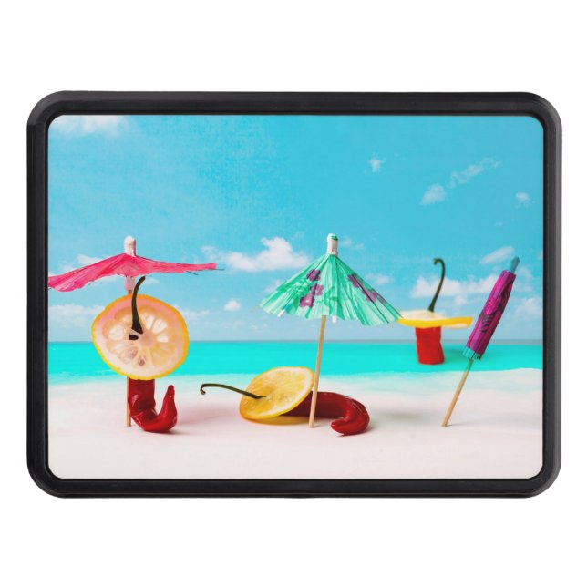 Cubierta Para Remolque Pimientos De Chili Junto Al Mar (Anverso)