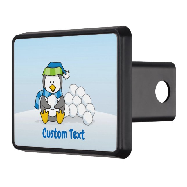 Cubierta Para Remolque Pingüino pequeño sentado con bolas de nieve (Izquierda)