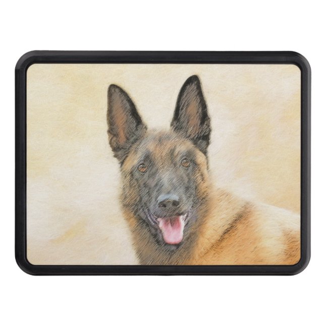 Cubierta Para Remolque Pintura belga malinois - Arte original del perro (Anverso)