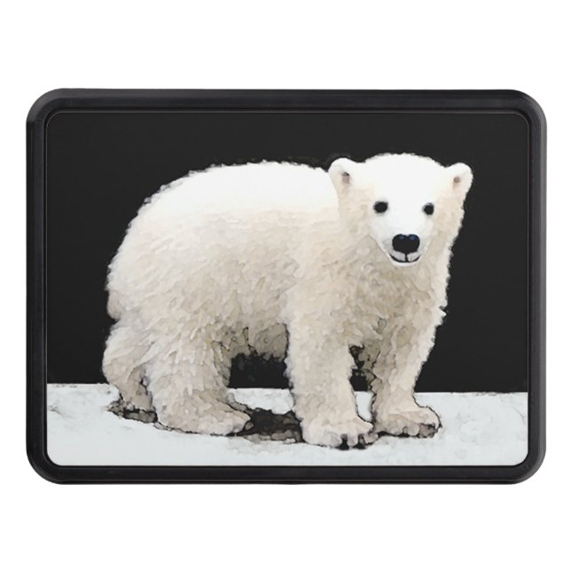 Cubierta Para Remolque Pintura de Cubo de Oso Polar - Arte de Vida Silves (Anverso)