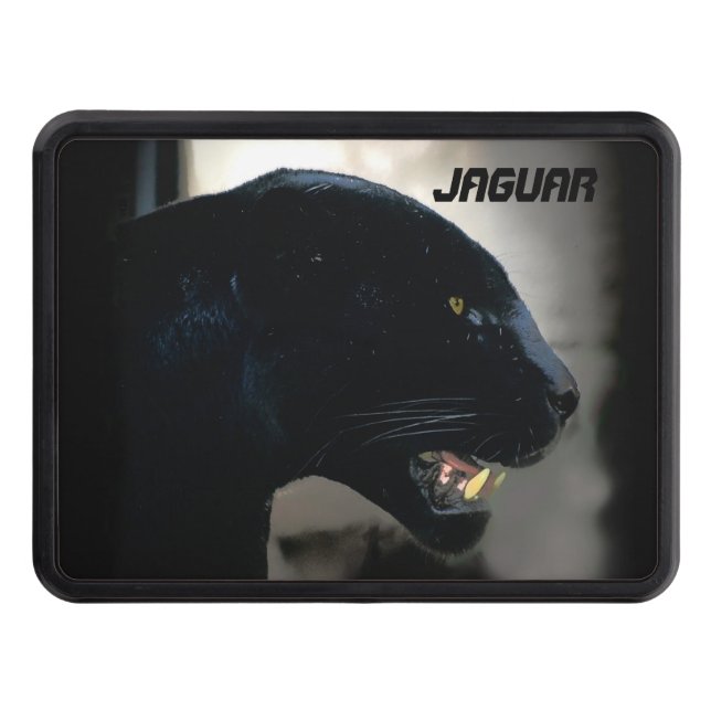 Cubierta Para Remolque Pintura de gato salvaje de Jaguar negro (Anverso)