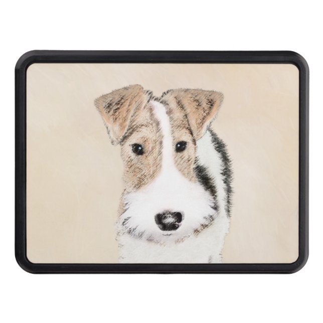 Cubierta Para Remolque Pintura de hilo Fox Terrier - Arte de Perro Origin (Anverso)